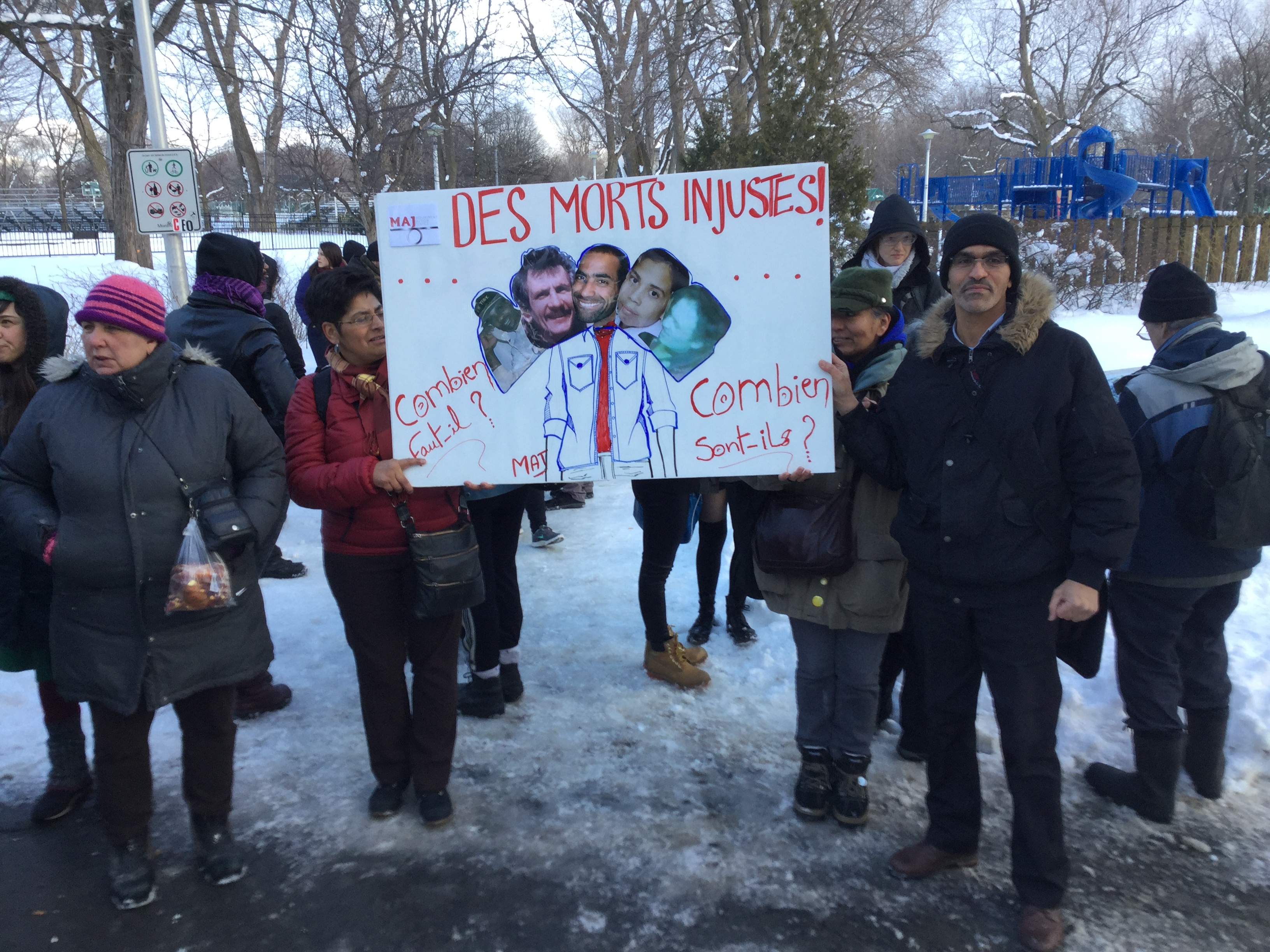 La manifestation contre la brutalité policière