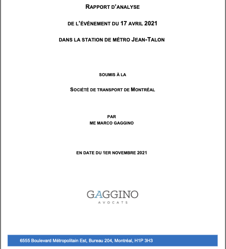 Maître Marco Gaggino ou la force excessive : un rapport injuste et déplorable